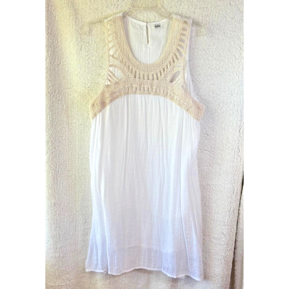 Darlin White Sleeveless Dress/Beach‎ Coverup NO SIZE TAG see measurements Boho
